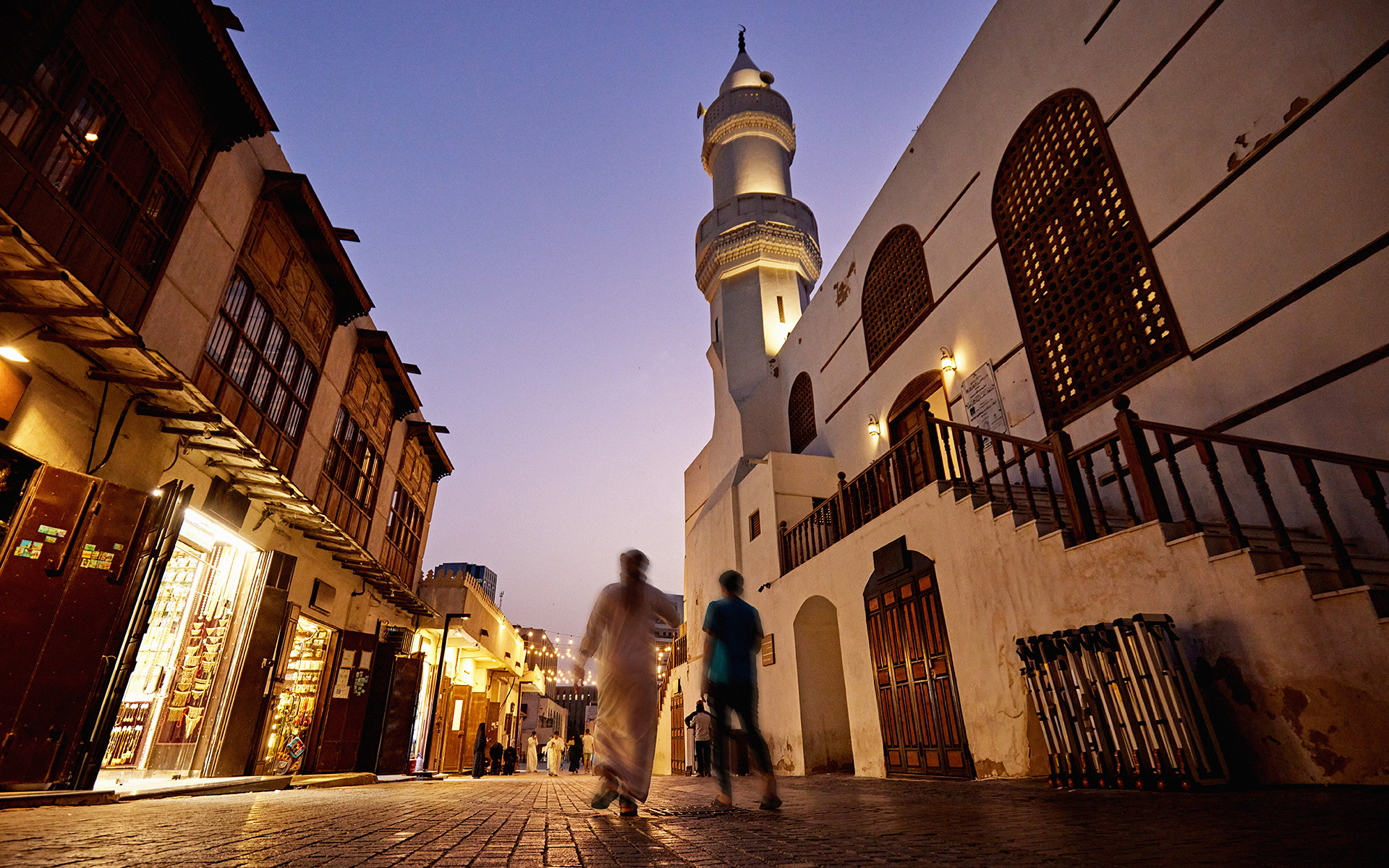 A street scene in Jeddah.