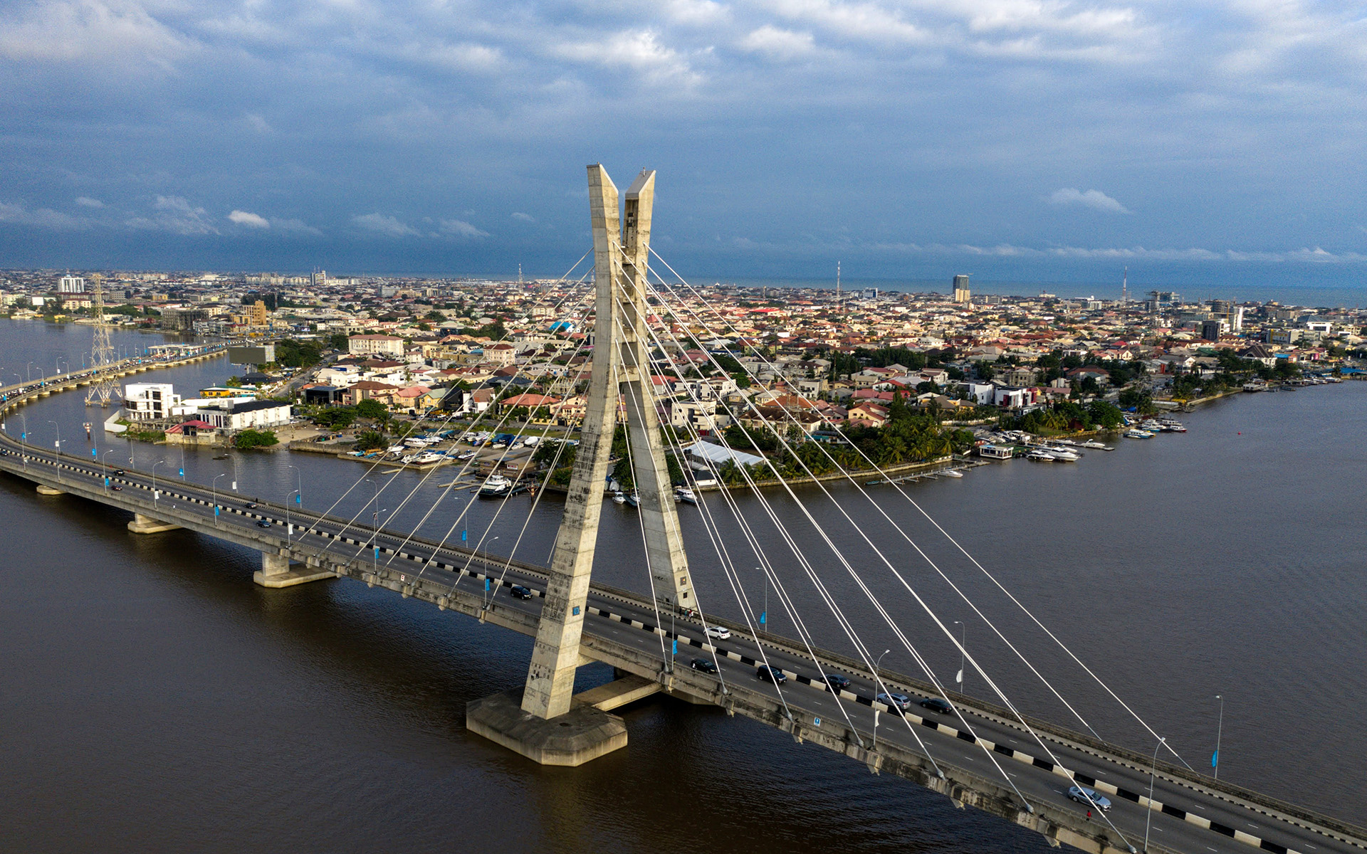 Lekki-Ikoyi Link Bridge in Lagos.