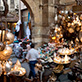 Street market in Cairo selling decorative objects.