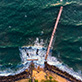 A bird's eye view of the Chennai coastline.