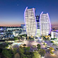 Alice Lane Towers in Johannesburg overlooking the Sandton skyline.