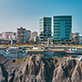 The Lima skyline as seen from a cliff face