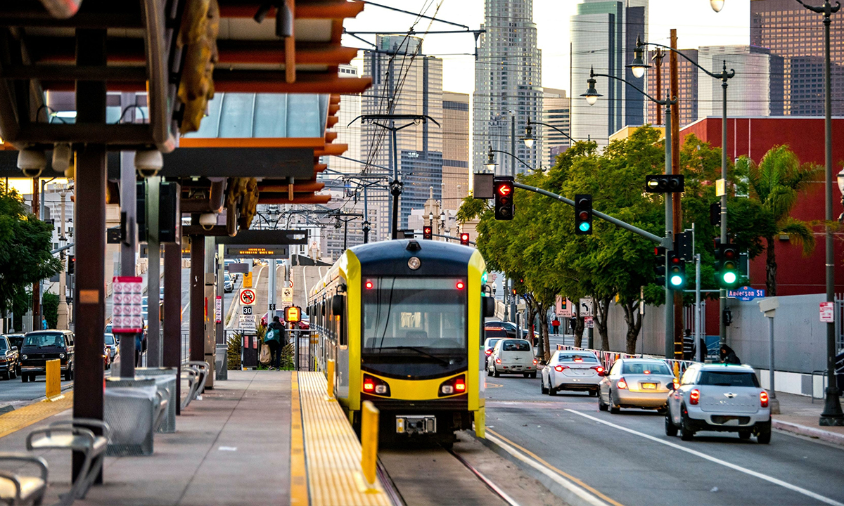 A photo of Los Angeles' mass transit system.